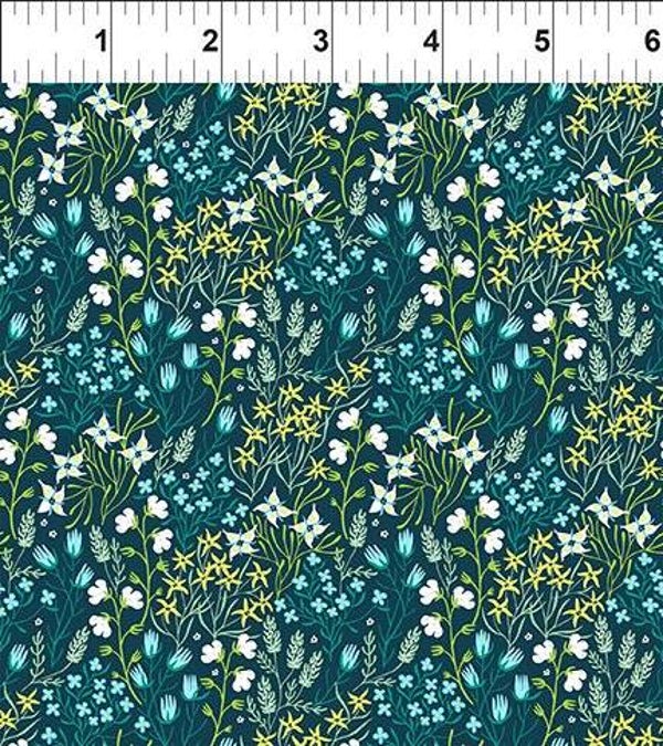 Q557 - stof Whimsy blue green- Jason Yenter