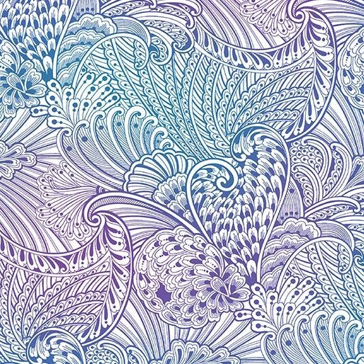 Q409 - stof peacock flourish- Benartex