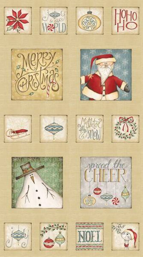 Panel Christmas Whimsy - Redrooster Fabrics