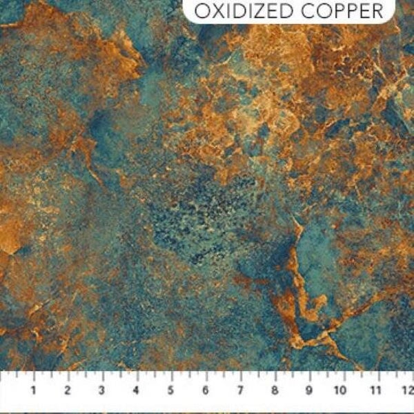Q949- stof  Stonehenge oxidized copper - Northcott