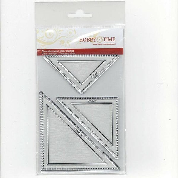 Niet meer leverbaar - Stempel driehoeken voor halve vierkanten. CRP0014