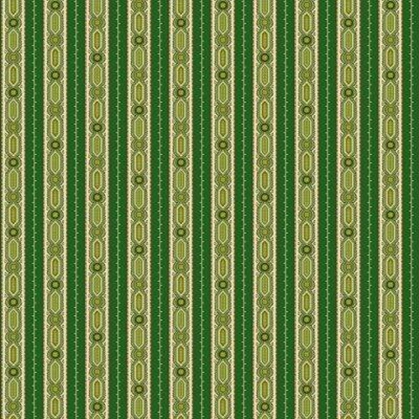 Q234 - stof moss emerald stripe - Green Thumb - Edyta Sitar by Makower