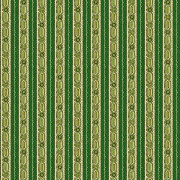 Q234 - stof moss emerald stripe - Green Thumb - Edyta Sitar by Makower