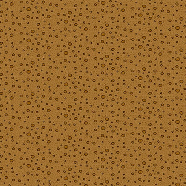 Q581 - stof oker met mini bloem  - QuiltMyDesign