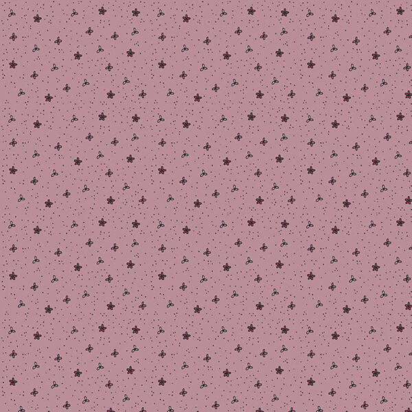 Q578 - stof roze met mini bloem  - QuiltMyDesign