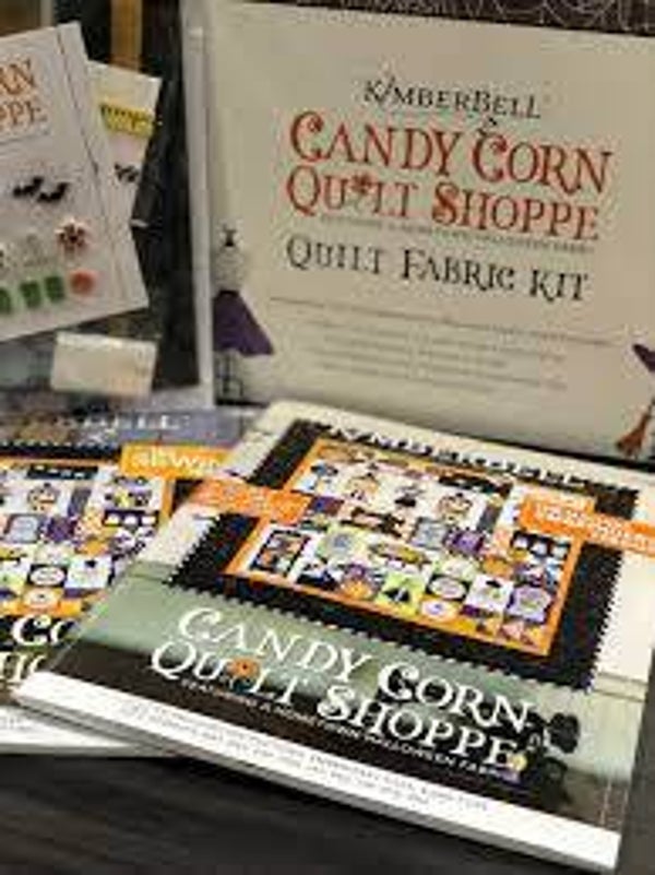 Kimberbell borduur CD in boek + stofpakket + embellishment kit Candy Corn Quilt Shoppe