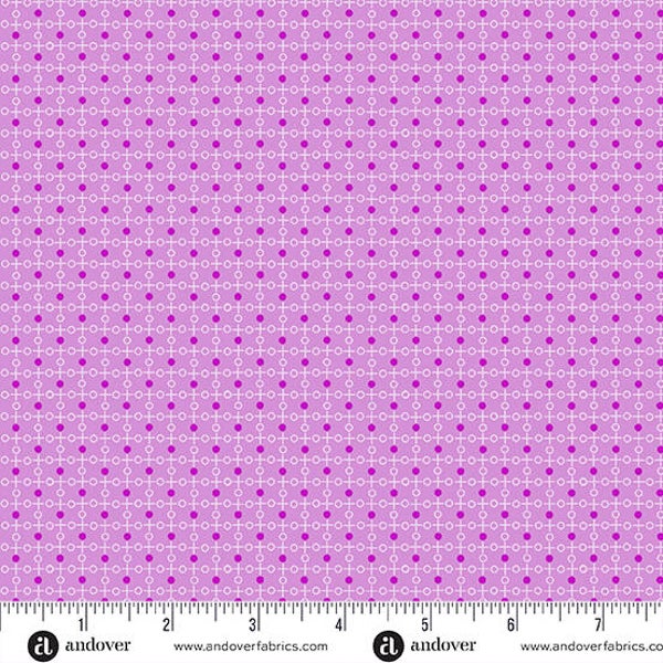 Q773 - stof tic tac toe violet - Plain and Simple by Makower