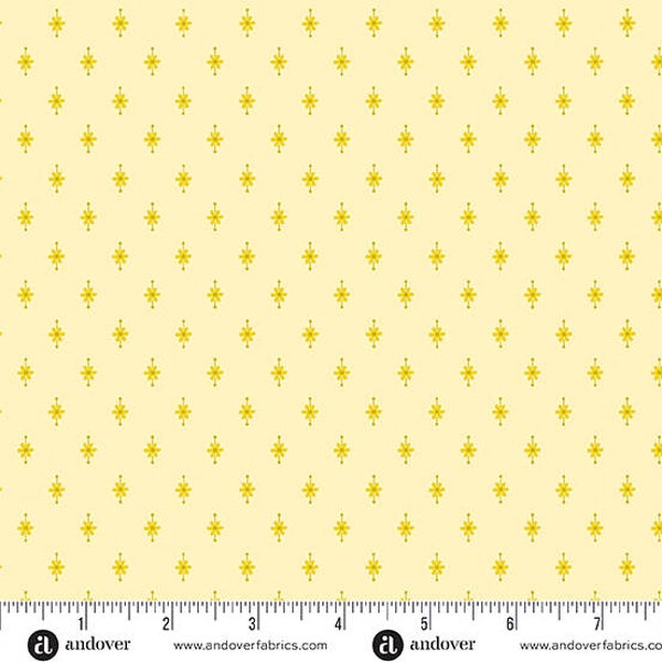 Q211 - stof flower pin yellow - Plain and Simple by Makower