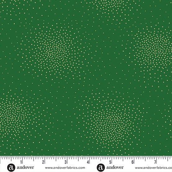 C45 - stof spritz evergreen - Spritz metallic by Makower