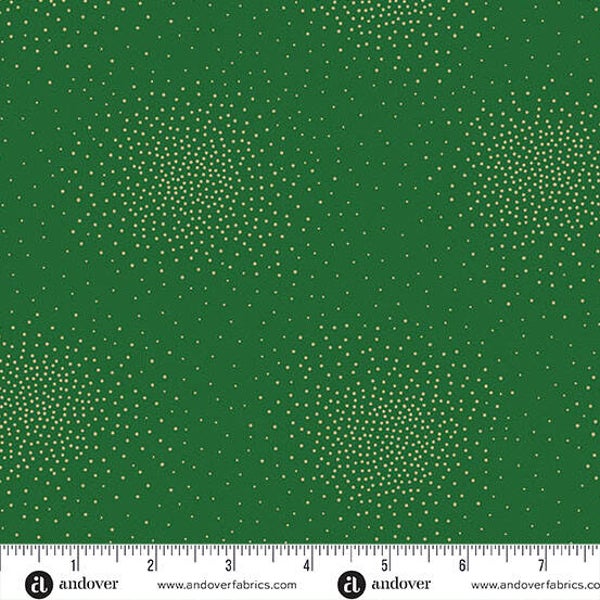 C45 - stof spritz evergreen - Spritz metallic by Makower