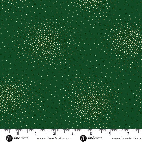 C44 - stof spritz pine - Spritz metallic by Makower