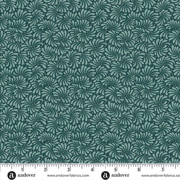 Q181 - stof Indigo Sagebrush - Dahlia by Edyta Sitar