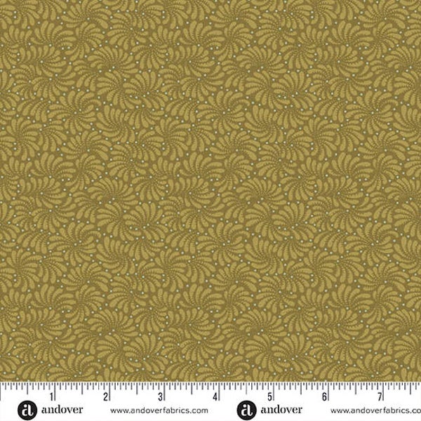 Q962 - stof Avocado Sagebrush - Dahlia by Edyta Sitar