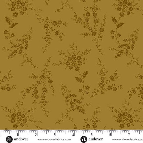 Q764 - stof Smoky Quartz Spruce  - Dahlia by Edyta Sitar