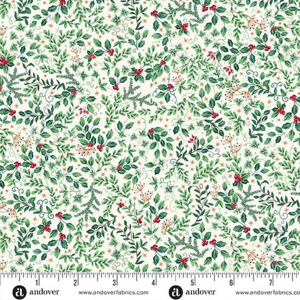 C59 - stof evergreen cream - Country Christmas by Makower