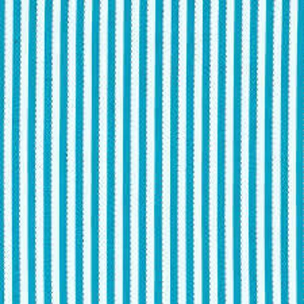 Q778- stof streep aqua wit met zilver dot - by Jacqueline de Jonge