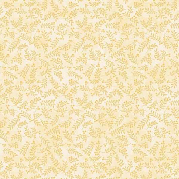 Q790 - stof Leaves and Berriest yellow - Benartex