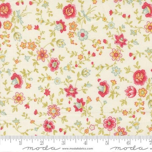 Q305 - stof  Porcelain flower - Lyda Rose- Bunny Hill Designs by Moda