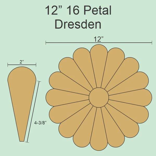 Kartonnen petal dresden 12 inch - Paperpiecess