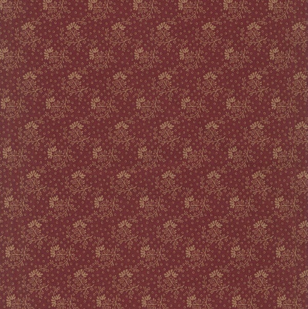 Q938 - stof Bess flower Garden red, Pam Buda by Marcus Fabrics