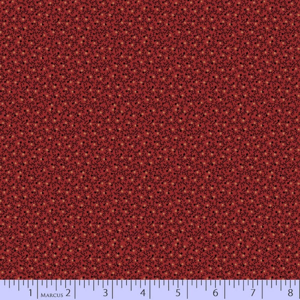 Q939 - stof Bess flower Garden red, Pam Buda by Marcus Fabrics