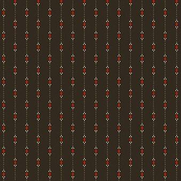 Q418 - stof zwart streepje Bella Rose - Renee Nanneman - Makower