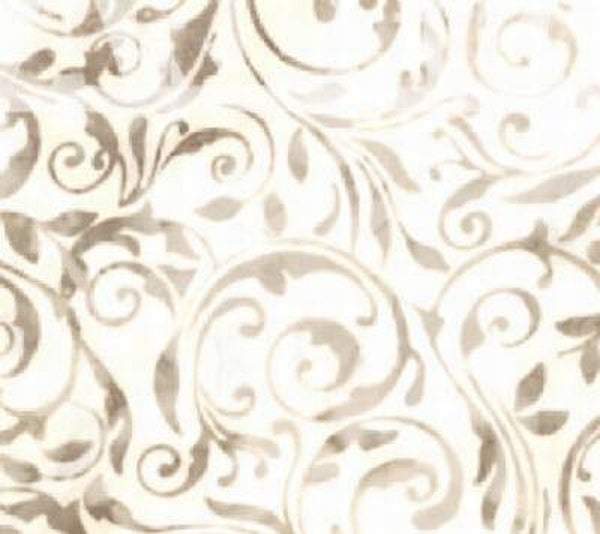 B36 - batikstof scroll ecru