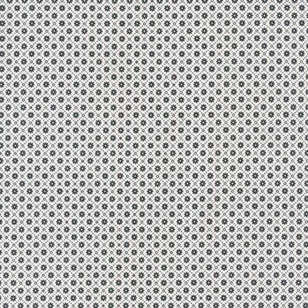 Q352 -stof wit met zwarte bloemetje - Benartex