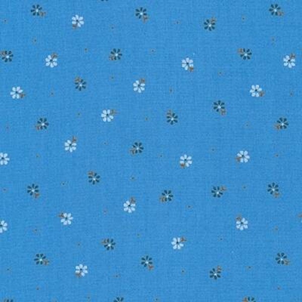 Q182 - stof blauw bloem