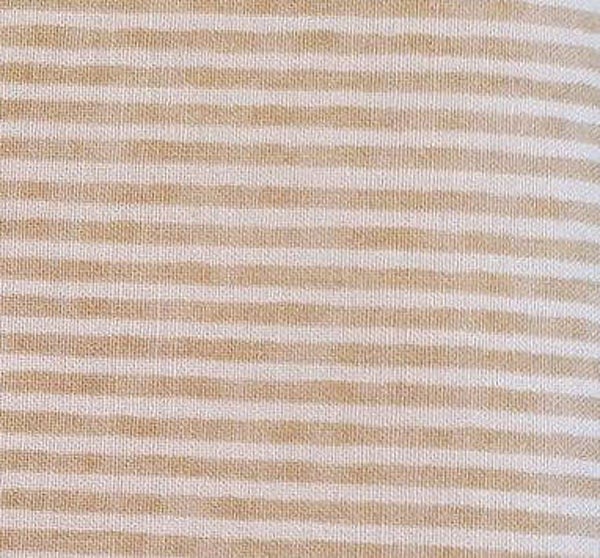 Q803- stof streep ecru/beige