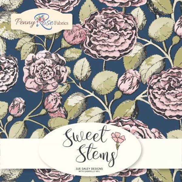 A18- stof  Sweet Stems- Sue Daley  Designs