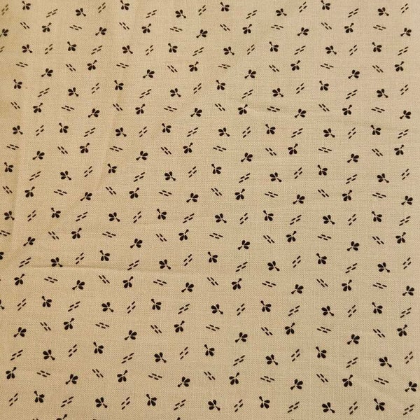 A6- stof beige met bruin accent
