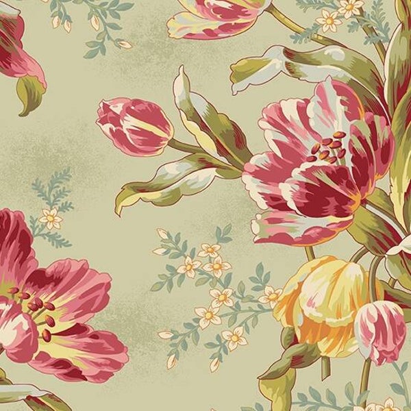 Q58 - stof - Linen - Lady Tulip - Edyta Sitar