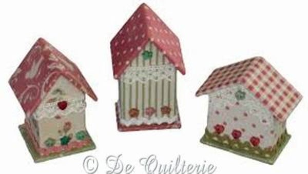 Drie mini huisjes kartonnagepakket