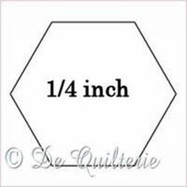 Kartonnen hexagon 1/4 inch