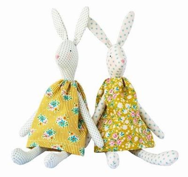 Stofpakket voor 2 Tilda Bunnies