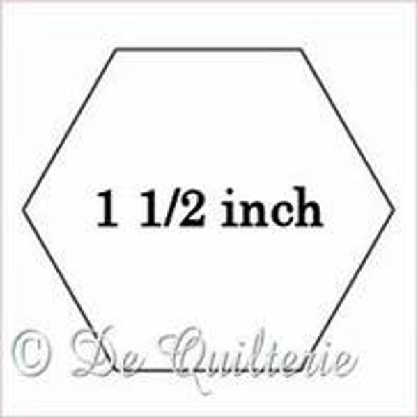 Kartonnen hexagon 1  1/2 inch - Paperpieces