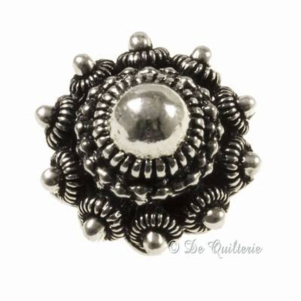 Zeeuwse knop 19 mm schuiver antiekzilver.