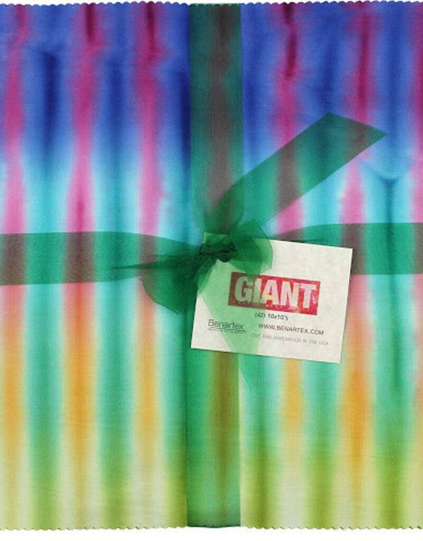 10 x 10 inch Pack - Tie dye Giant batik by Benartex