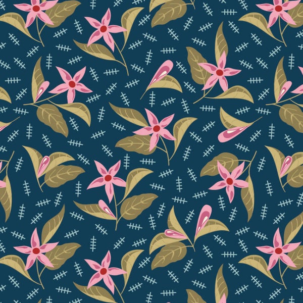 Q1159-  EQP  - stof jasmine regal blue - Beyond Time