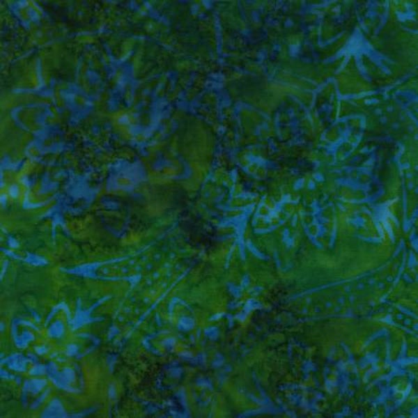 B64 - batikstof  emerald