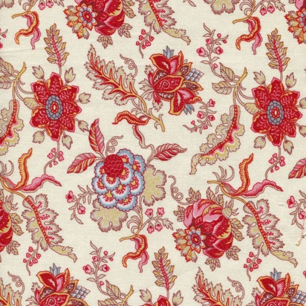 Q1018 - stof cream Pomegranate - Dutch Heritage