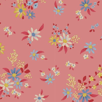 T42 - stof daisy field pink  - Chic Escape by Tilda