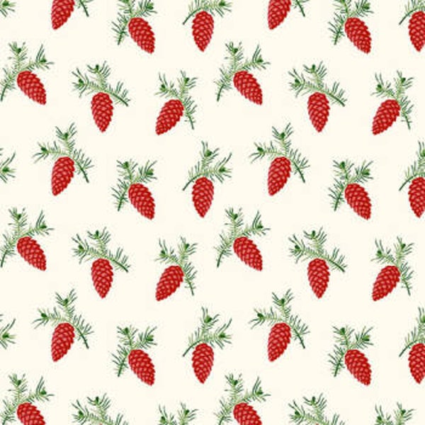 C71 - stof sweet pine cones- Edyta Sitar