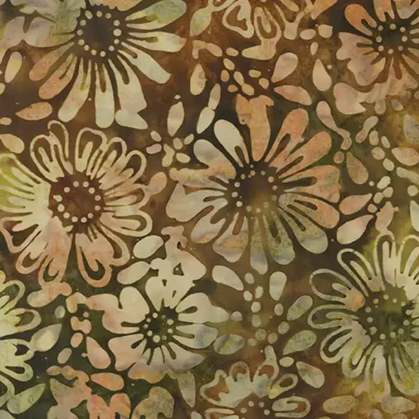 B127 - batik Flowerbed Eath multi - Benartex