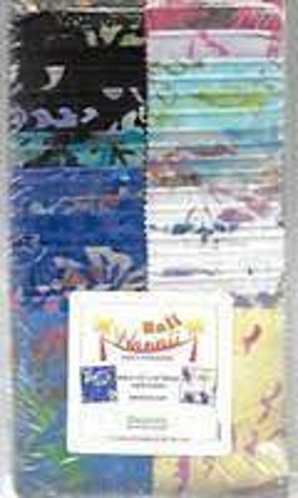 Batik precuts Bali Hawaii strips van 2 1/2 x 42 inch - Benartex