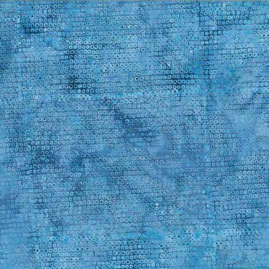 B32 - batikstof blauw peace