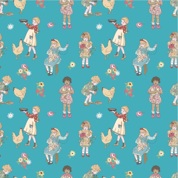 Q879- stof hopscotch  - by Poppie Cotton