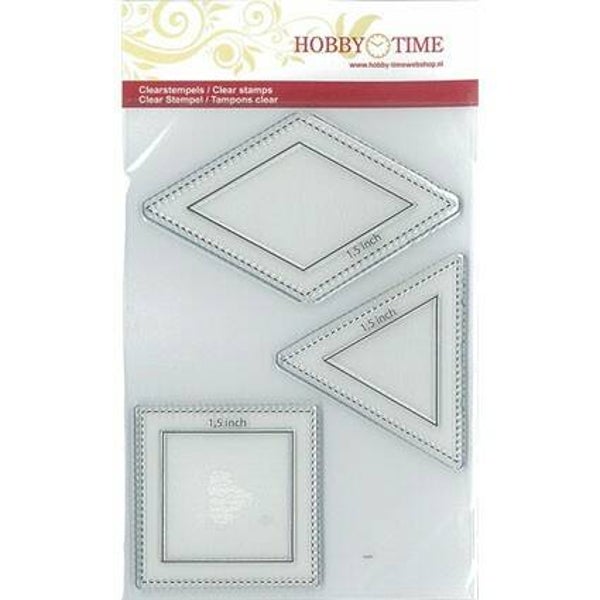 Stempel ruit, driehoek en vierkant 1,5 inch. CRP0041