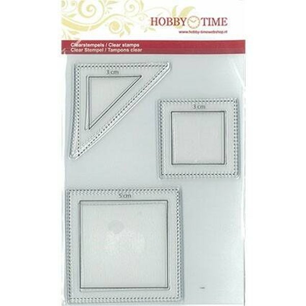 Stempel set van twee vierkanten en driehoek. CRP0042